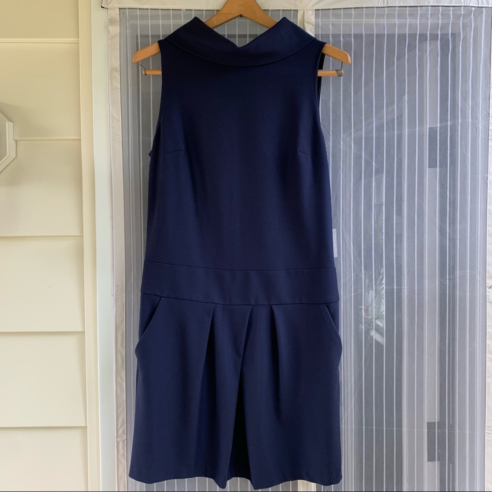 Navy Benetton short dress with pockets